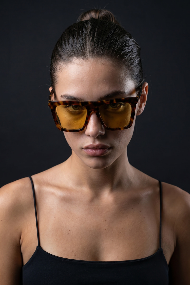 Rina Leopard Yellow Güneş Gözlüğü