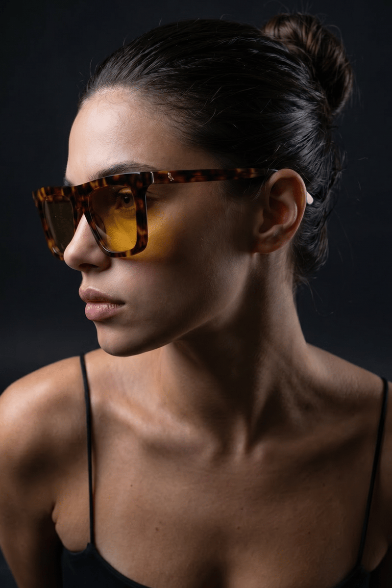 Rina Leopard Yellow Güneş Gözlüğü