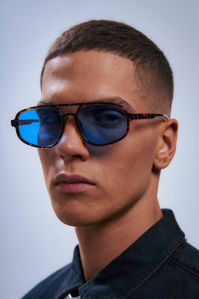 Robert Leopard Blue Erkek Güneş Gözlüğü