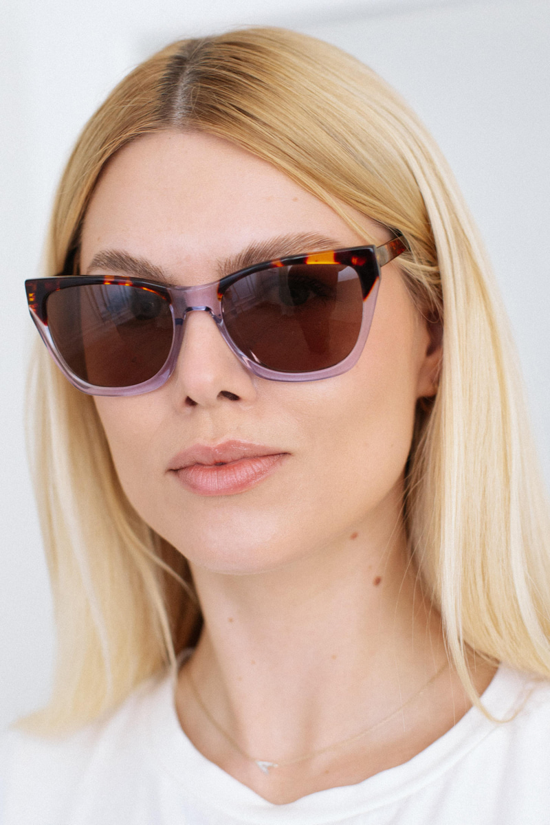 Sappe Leopard Purple Brown Güneş Gözlüğü