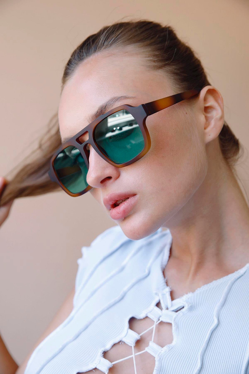 Saudade Leopard Green Güneş Gözlüğü