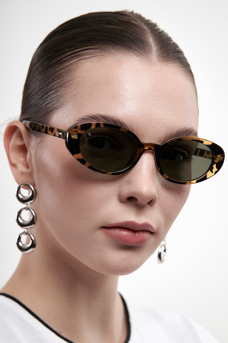 Seldan New Leopard Green Güneş Gözlüğü