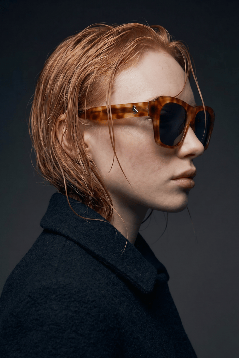 Seya Orange Leopard Blue Güneş Gözlüğü