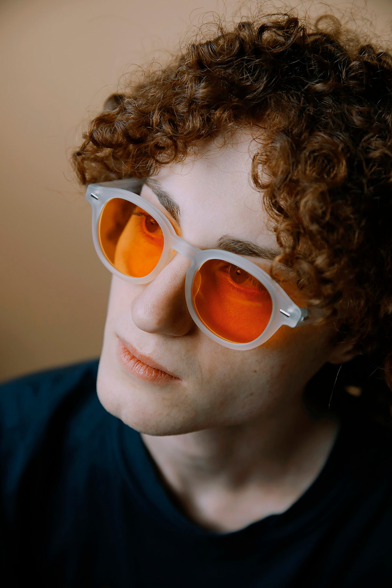 Simon Clear Orange Erkek Güneş Gözlüğü