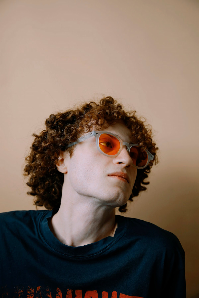 Simon Clear Orange Erkek Güneş Gözlüğü