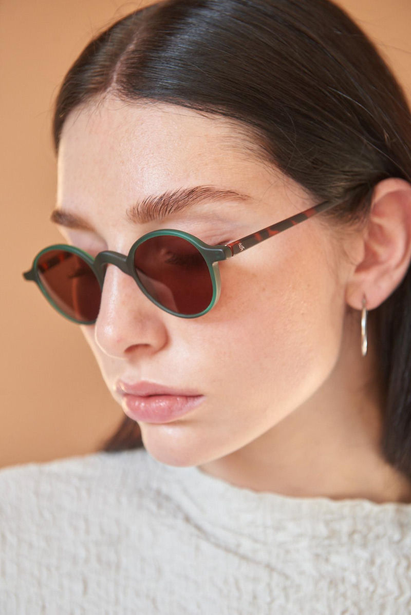 Sokrat Matt Green Leopard Brown Güneş Gözlüğü