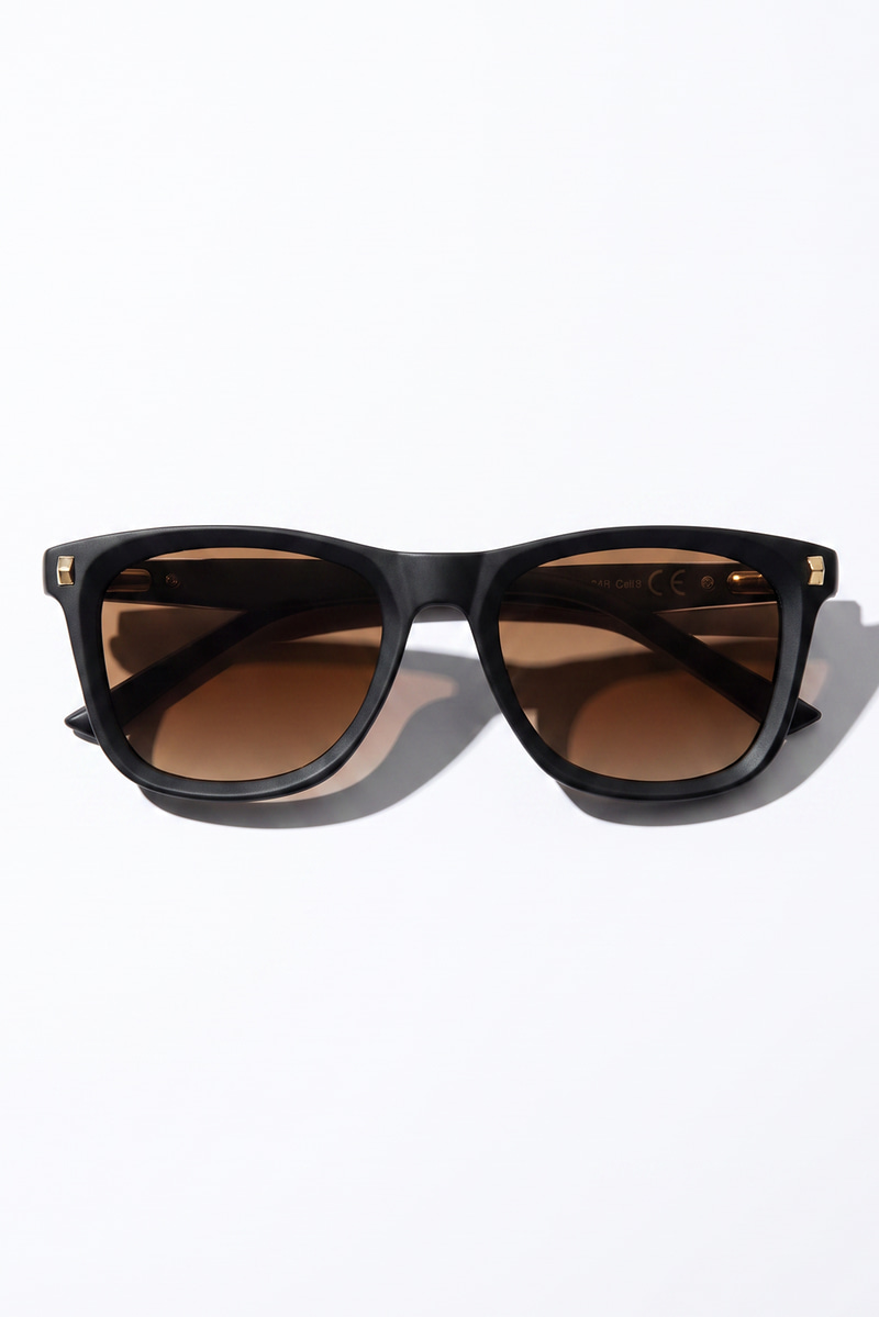 Trevon Matt Black Brown Güneş Gözlüğü