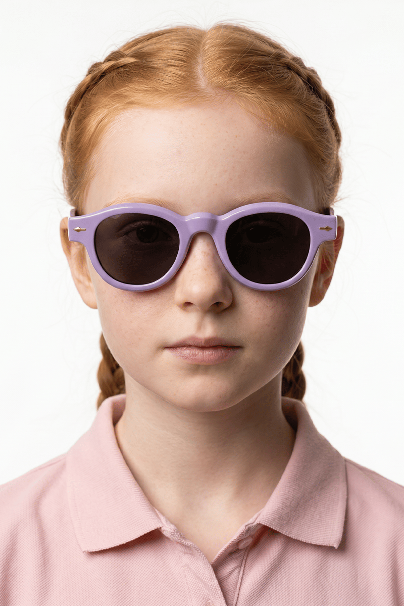 Yecil Light Purple Black Kız Çocuk Güneş Gözlüğü