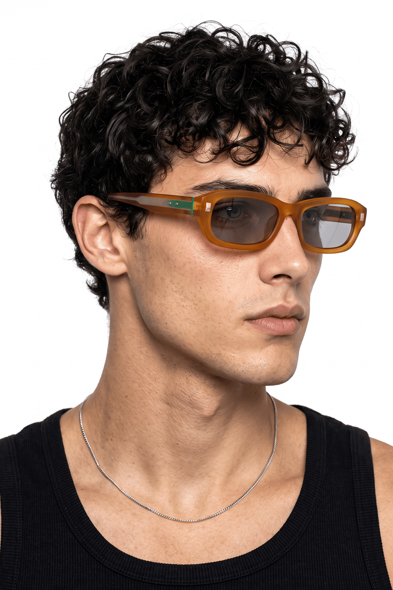Zaravio Matt Orange Grey Mirror Erkek Güneş Gözlüğü