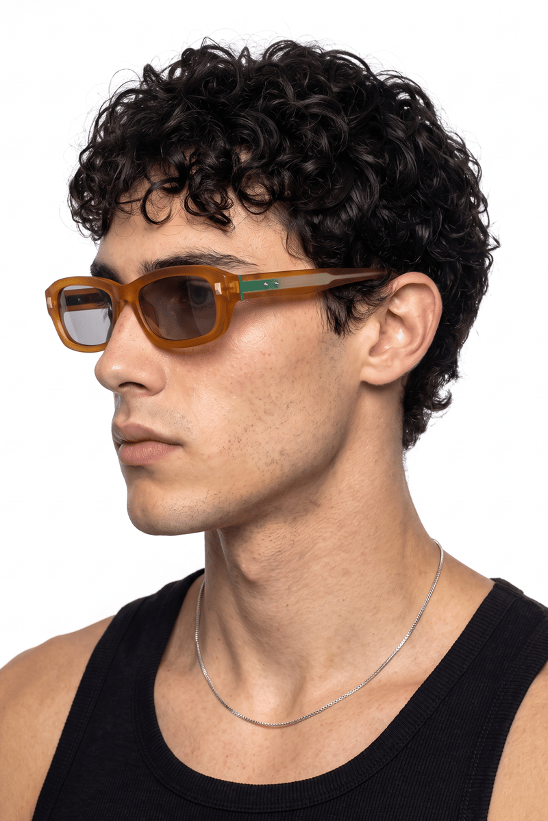 Zaravio Matt Orange Grey Mirror Erkek Güneş Gözlüğü
