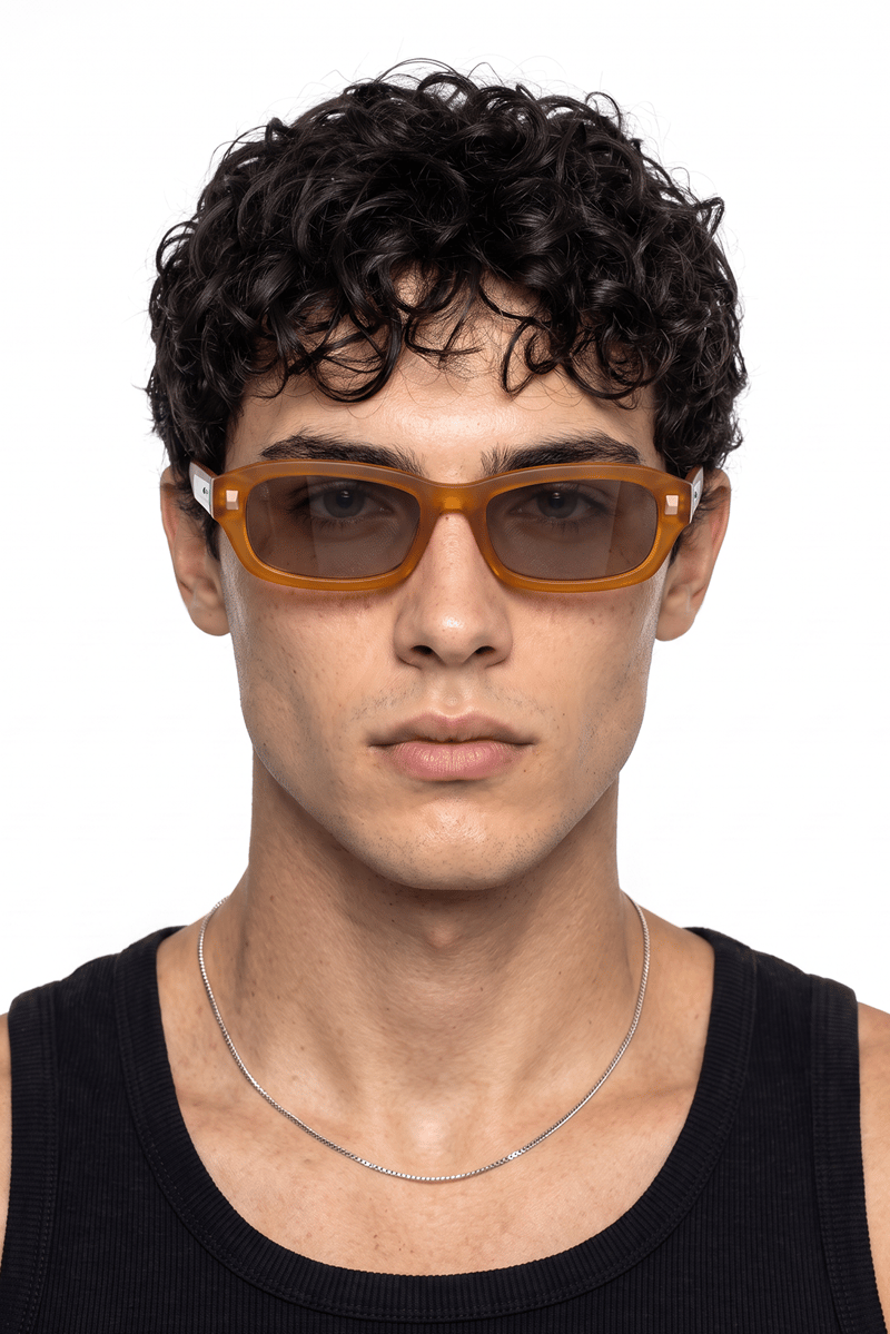 Zaravio Matt Orange Grey Mirror Erkek Güneş Gözlüğü