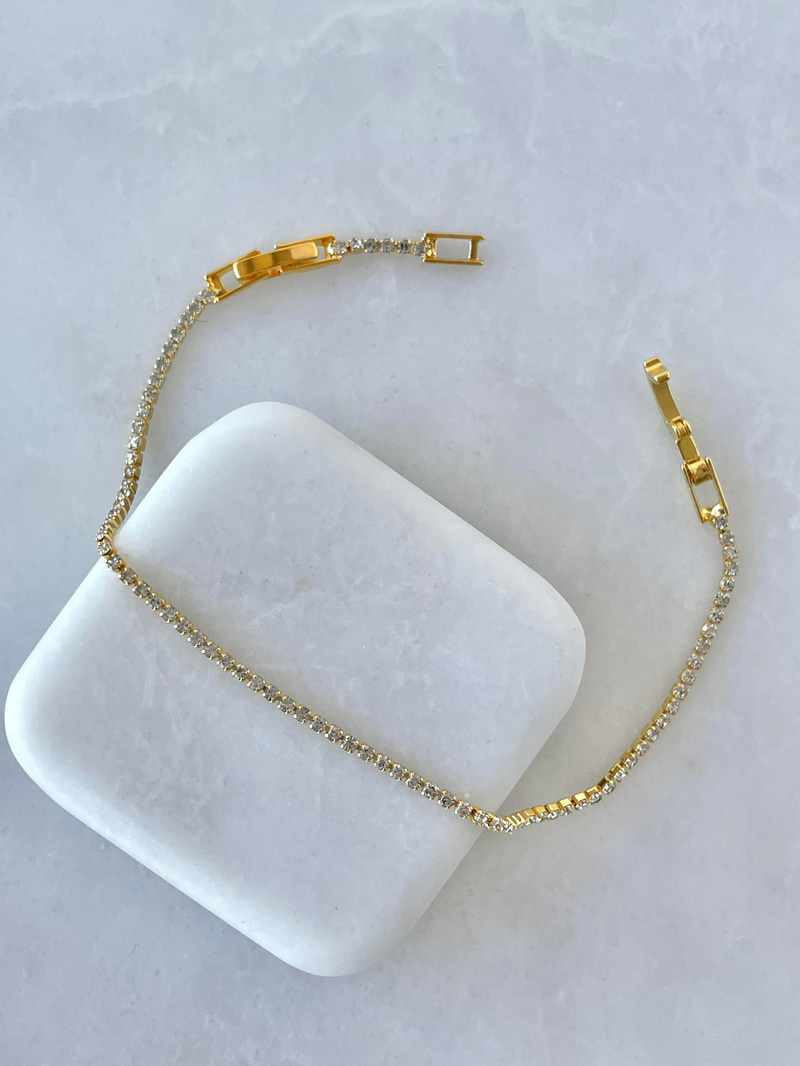 Çelik Minimal Su Yolu Bileklik Gold