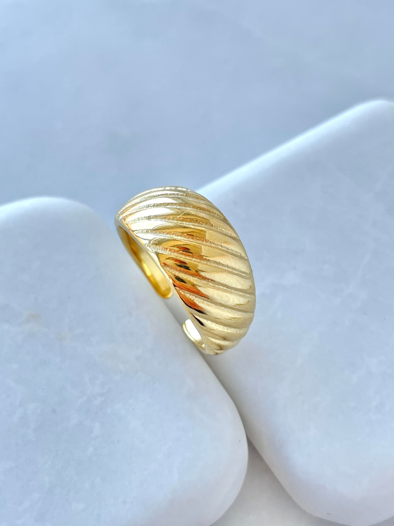 Çelik Bombe Burma Yüzük Gold