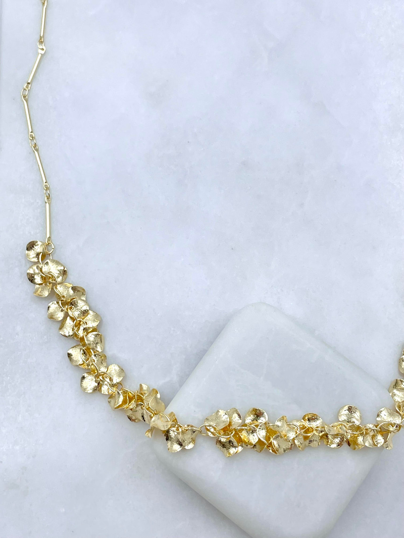 Altın Kaplama Dalga Plaka Sallantılı Boru Zincir Kolye 60cm Gold