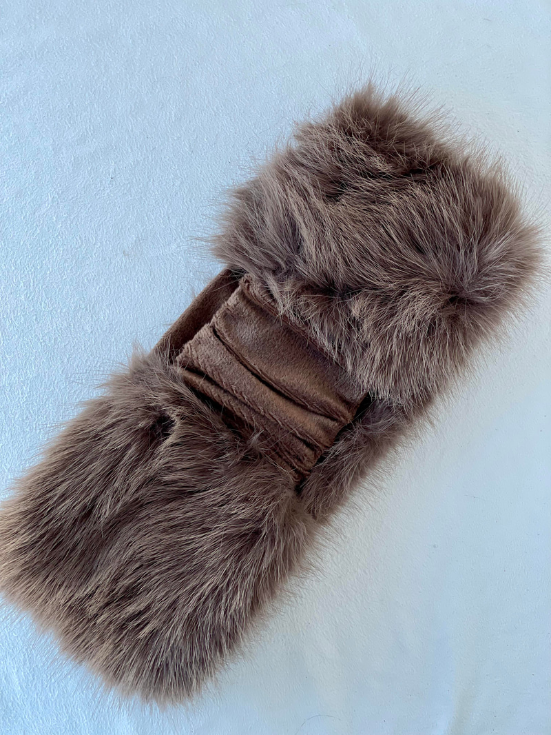 Peluş Bandana Vizon