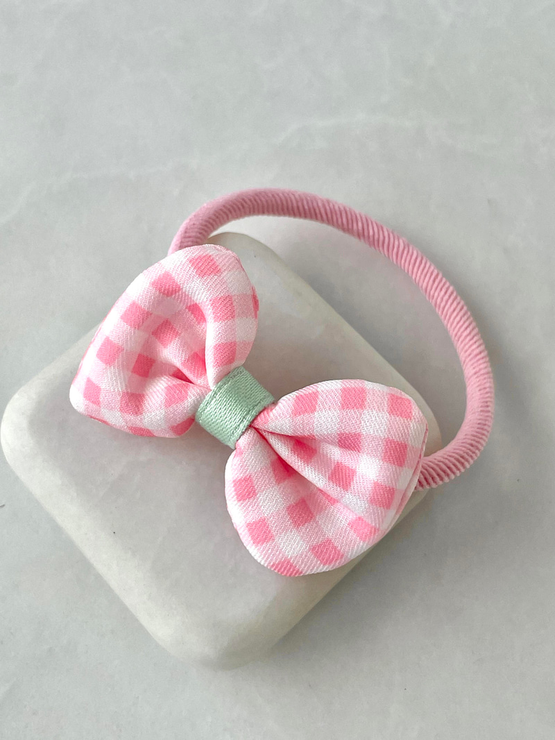 Pötikareli Fiyonk Lastik Toka Pembe