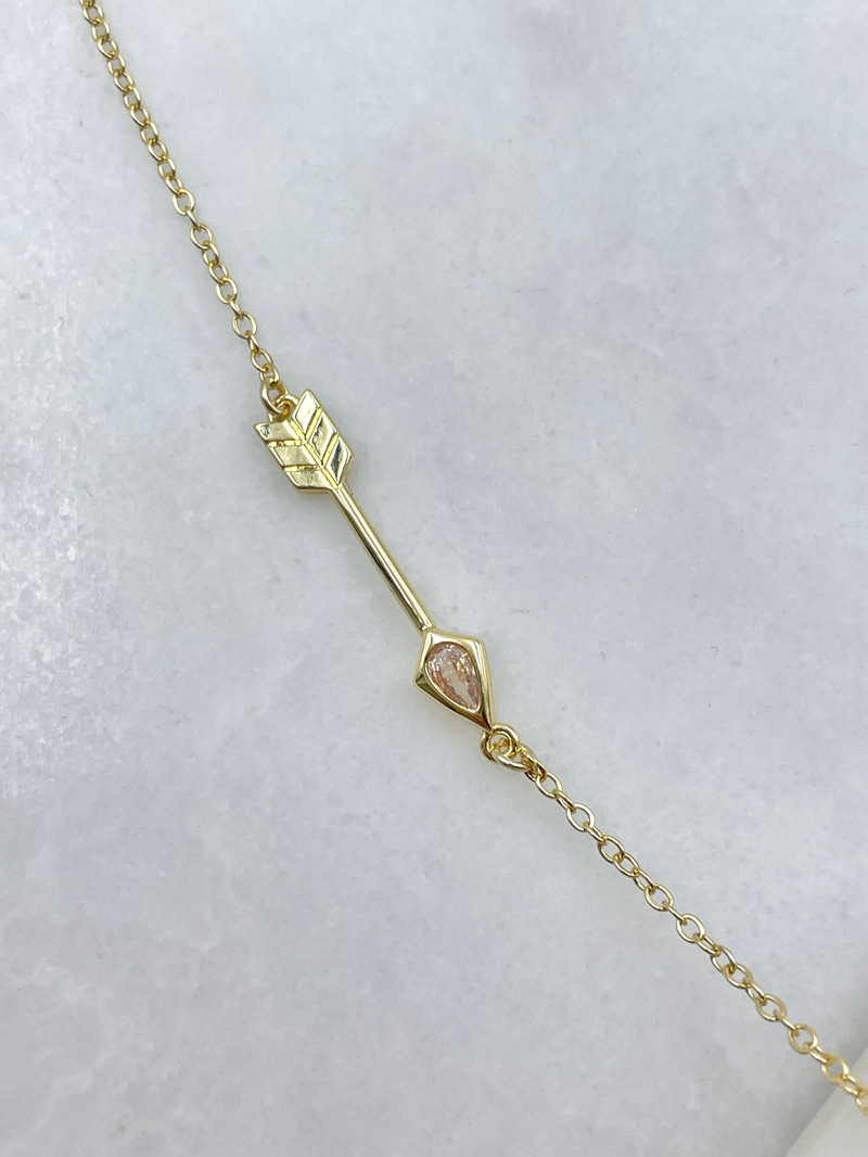 Charmlı Tasarım Kalp Kilit Kolye Gold