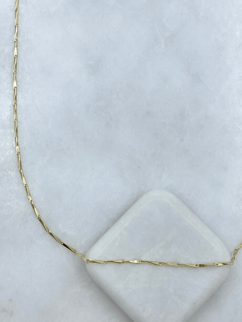 Altın Kaplama Dönence Kolye 60 cm Gold
