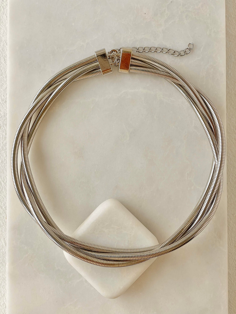 Altın Kaplama Üçlü Yılan Boru Kolye Gümüş