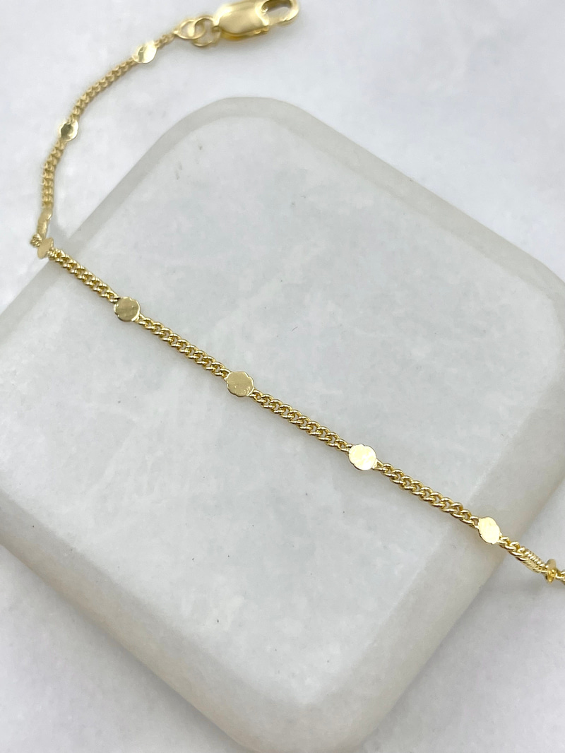 Pul Plaka Bileklik Gold