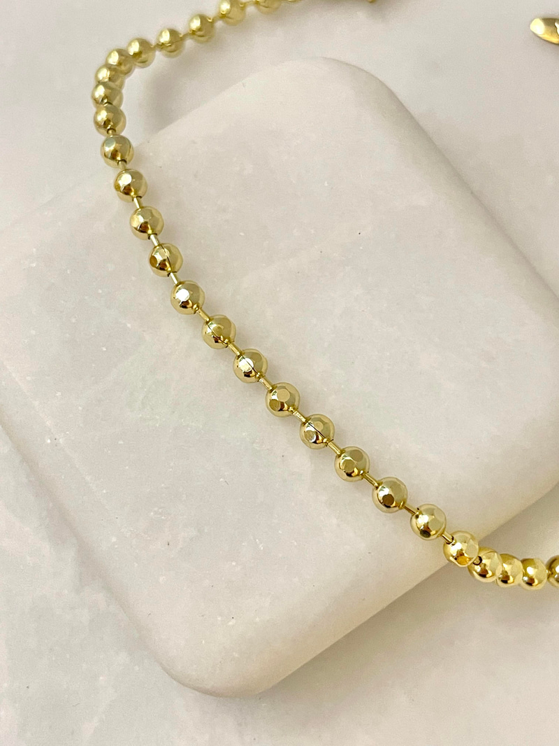 Özel Seri Işıltılı Topçuk Bileklik Gold