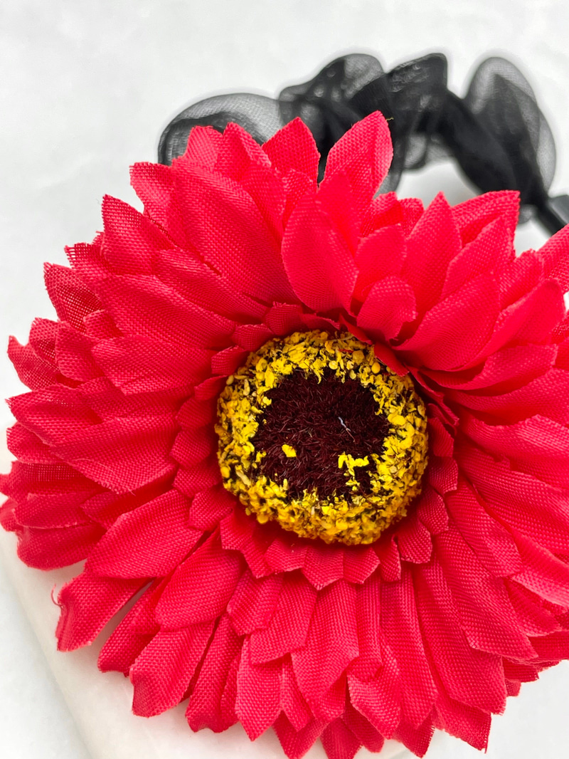 Kasımpatı Scrunchie Toka Kırmızı
