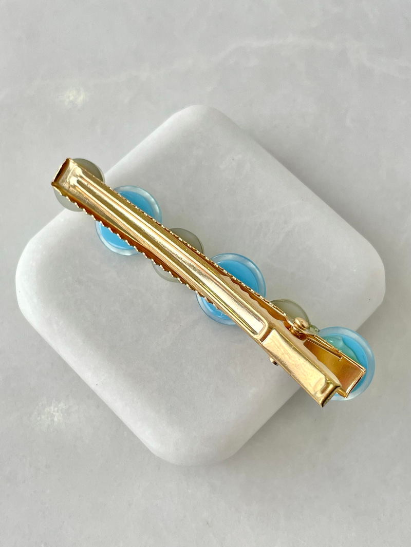Sedefli Mavi Daire Pens Toka Gold