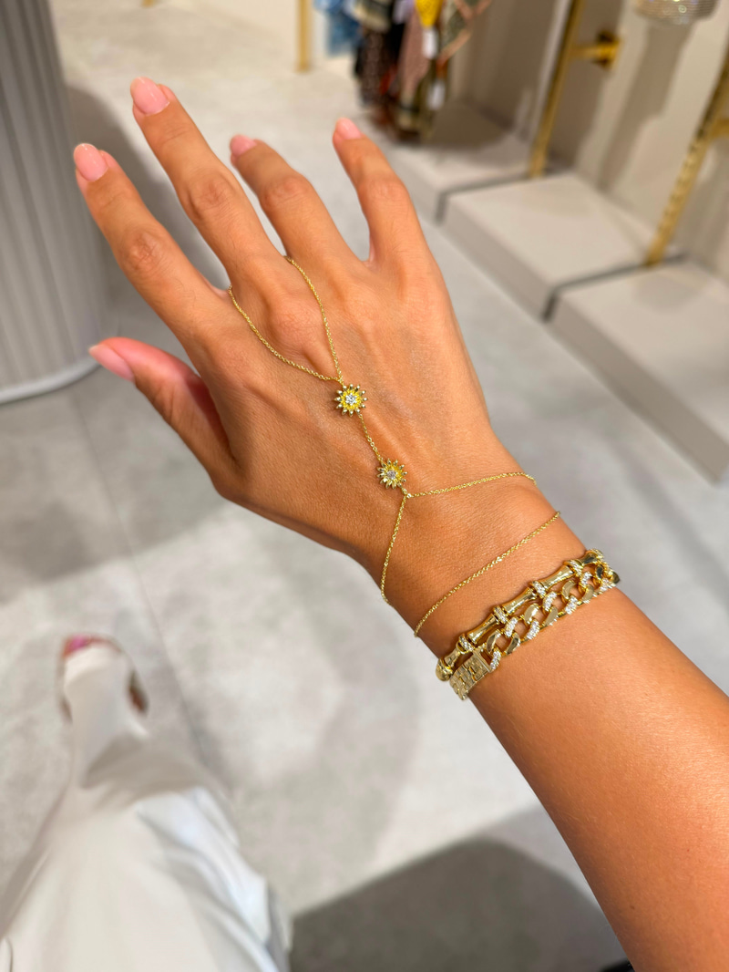 İkili Çiçek Model Şahmeran Gold