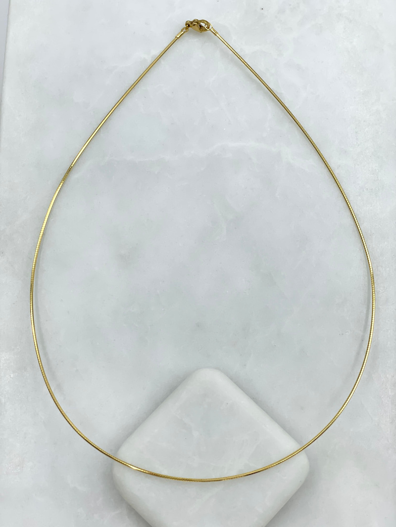 Altın Kaplama Tel Choker Kolye Gold