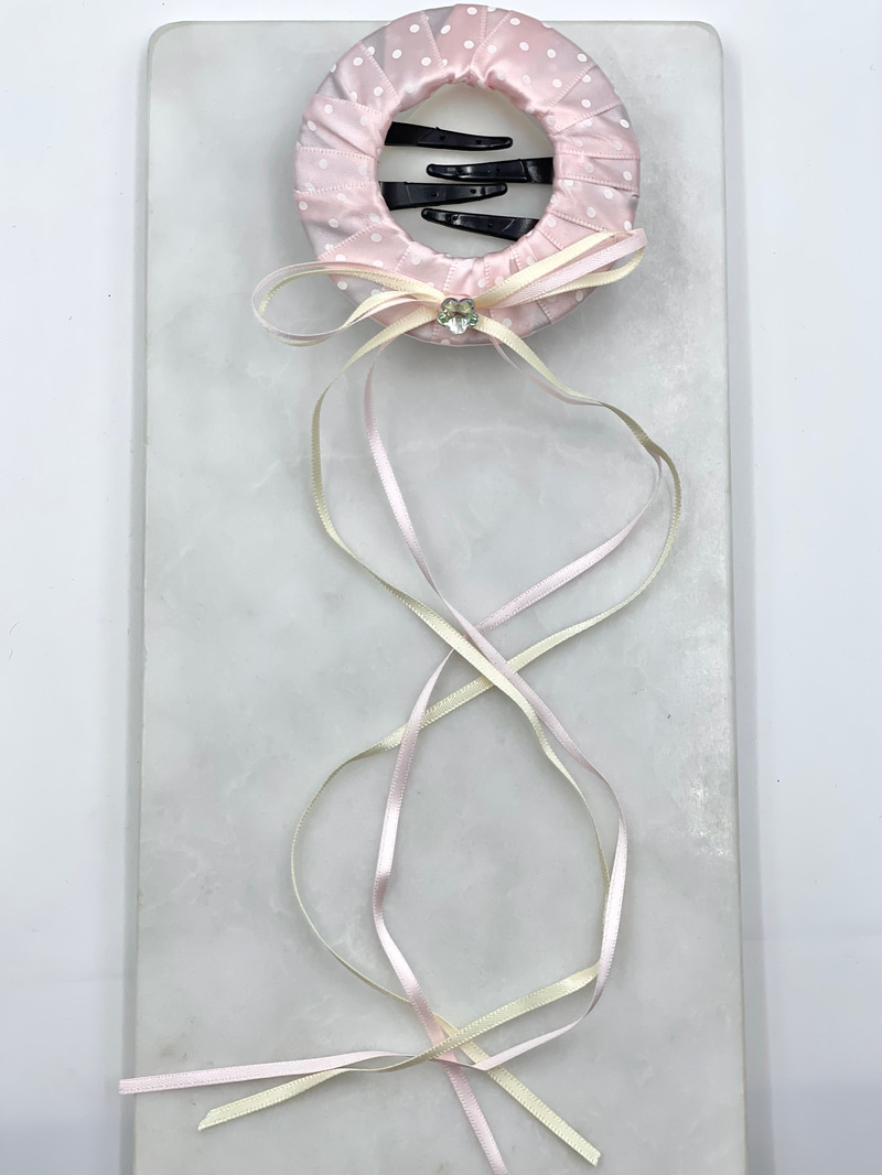 Puantiyeli Hair Loop Toka Pembe