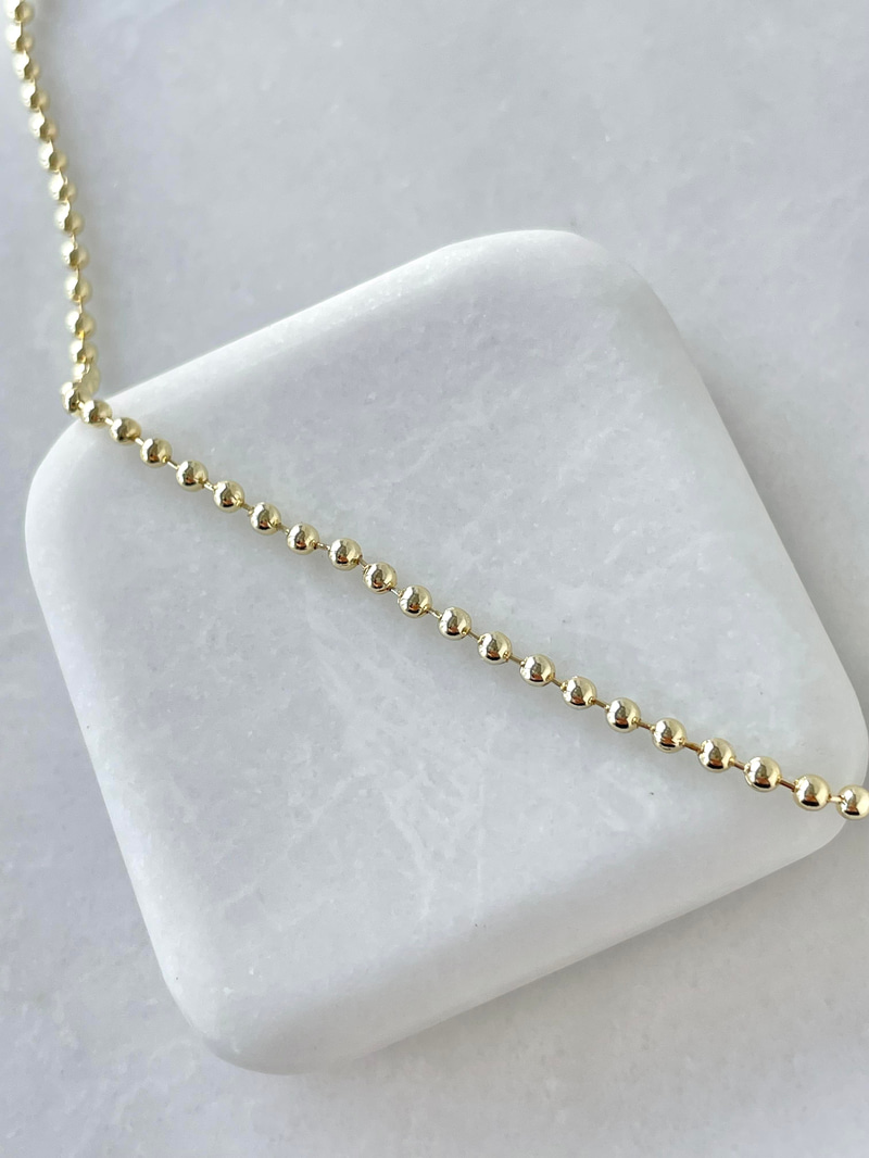 Altın Kaplama Minimal Topçuk Zincir Kolye Gold