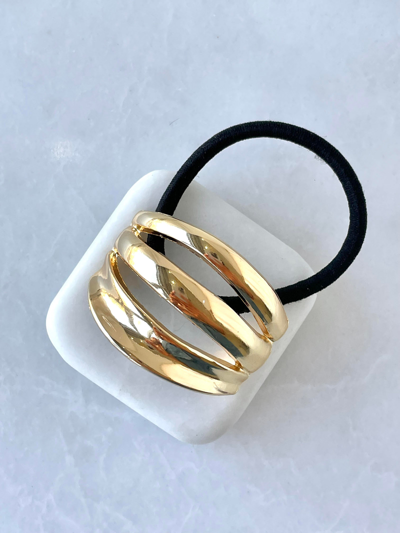 Üç Sıra Metal Toka Gold