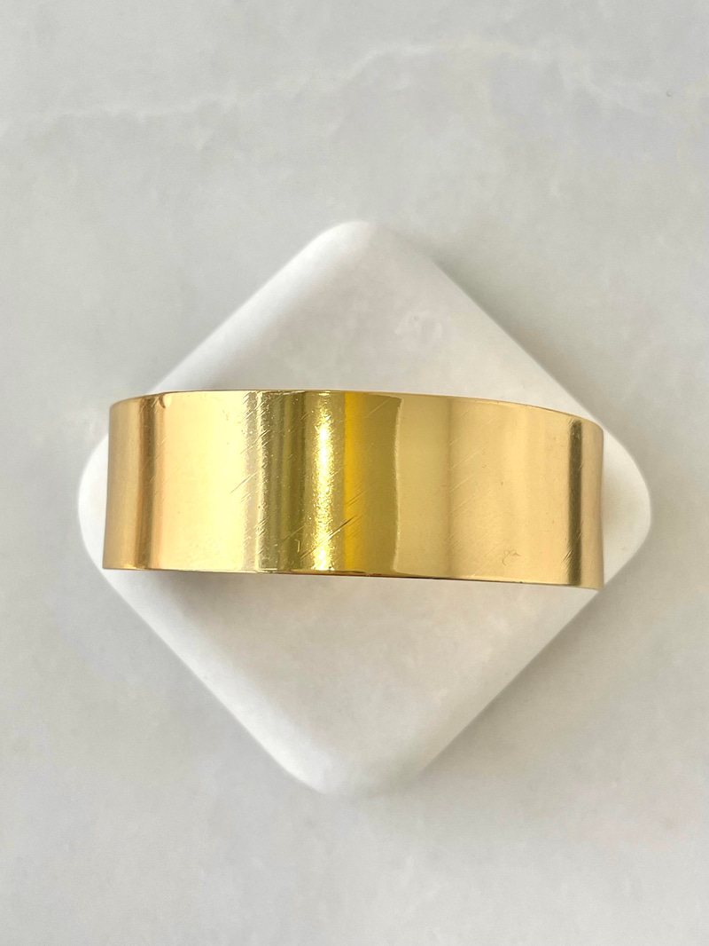 Parlak Yarım Daire Otomatik Toka Gold