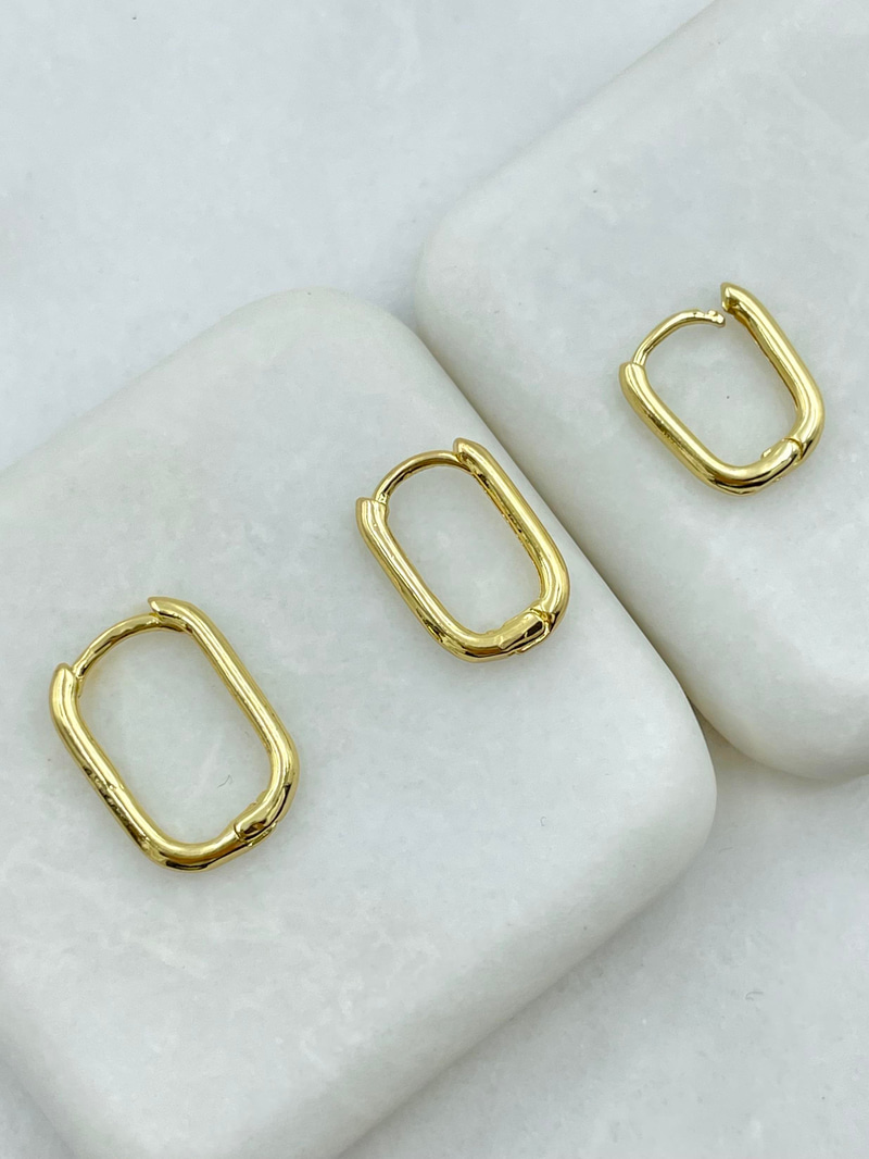 Altın Kaplama Altılı Basic U Küpe Gold