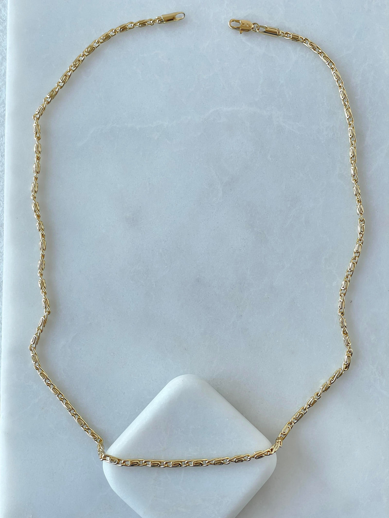Özel Seri Düğüm Model Kolye 50 cm Gold