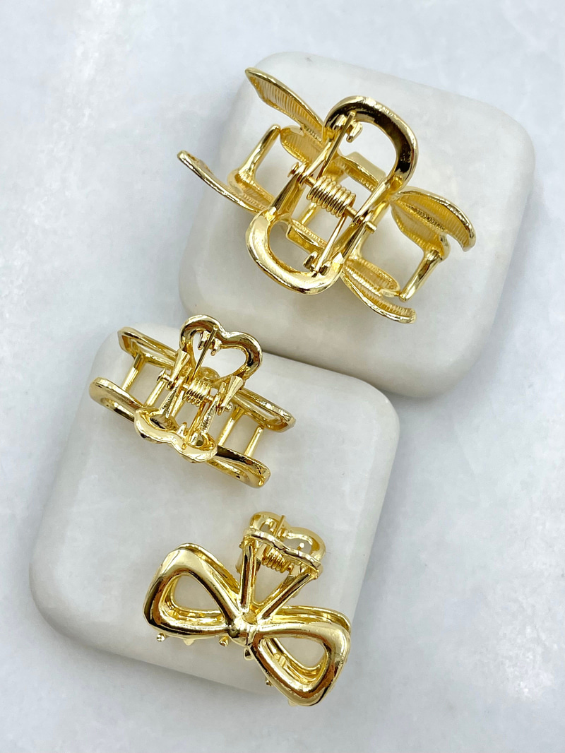 Metal Üçlü Kurdele Mandal Toka Gold