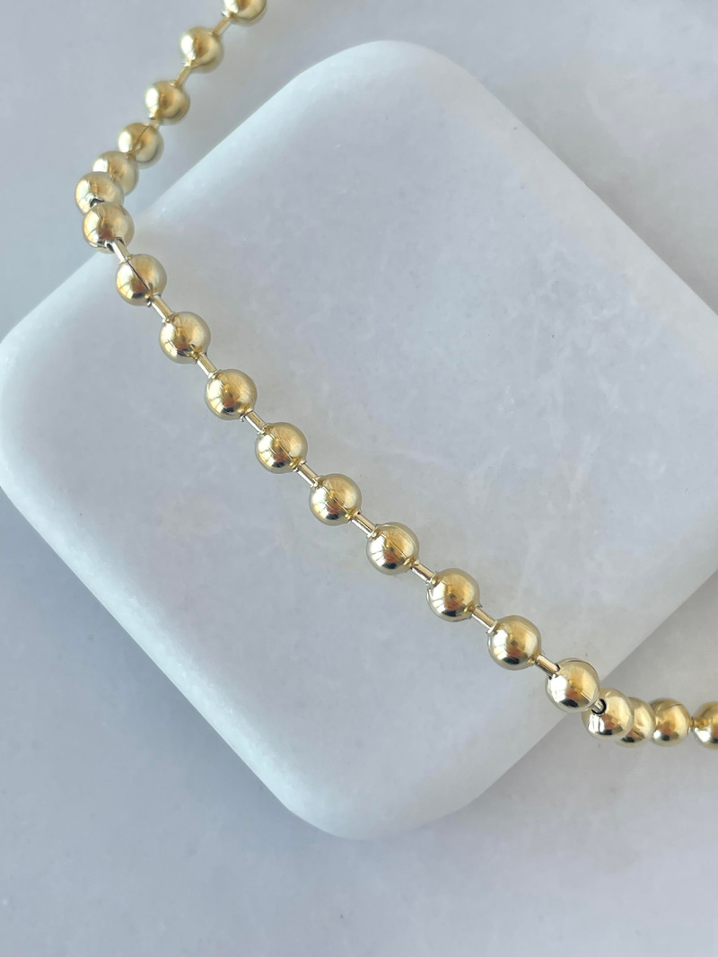 Çelik Dizi Topçuk Bileklik Gold