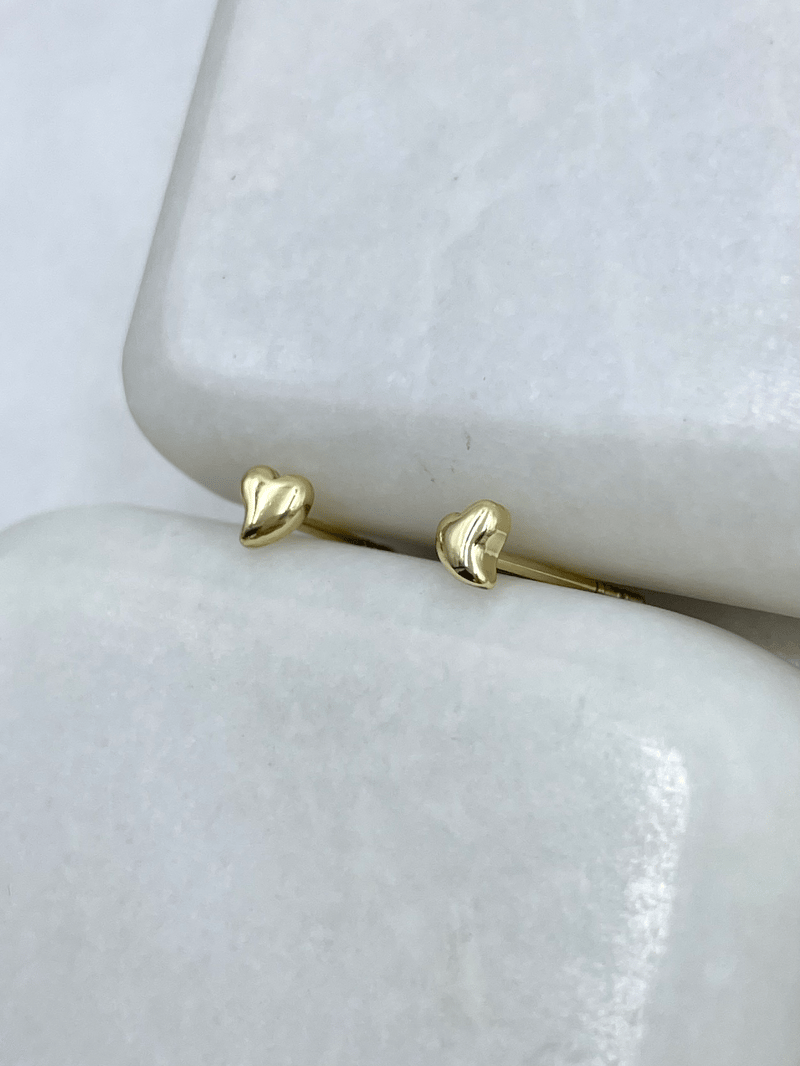 Özel Seri Minik Kalp Küpe 0,4 cm Gold