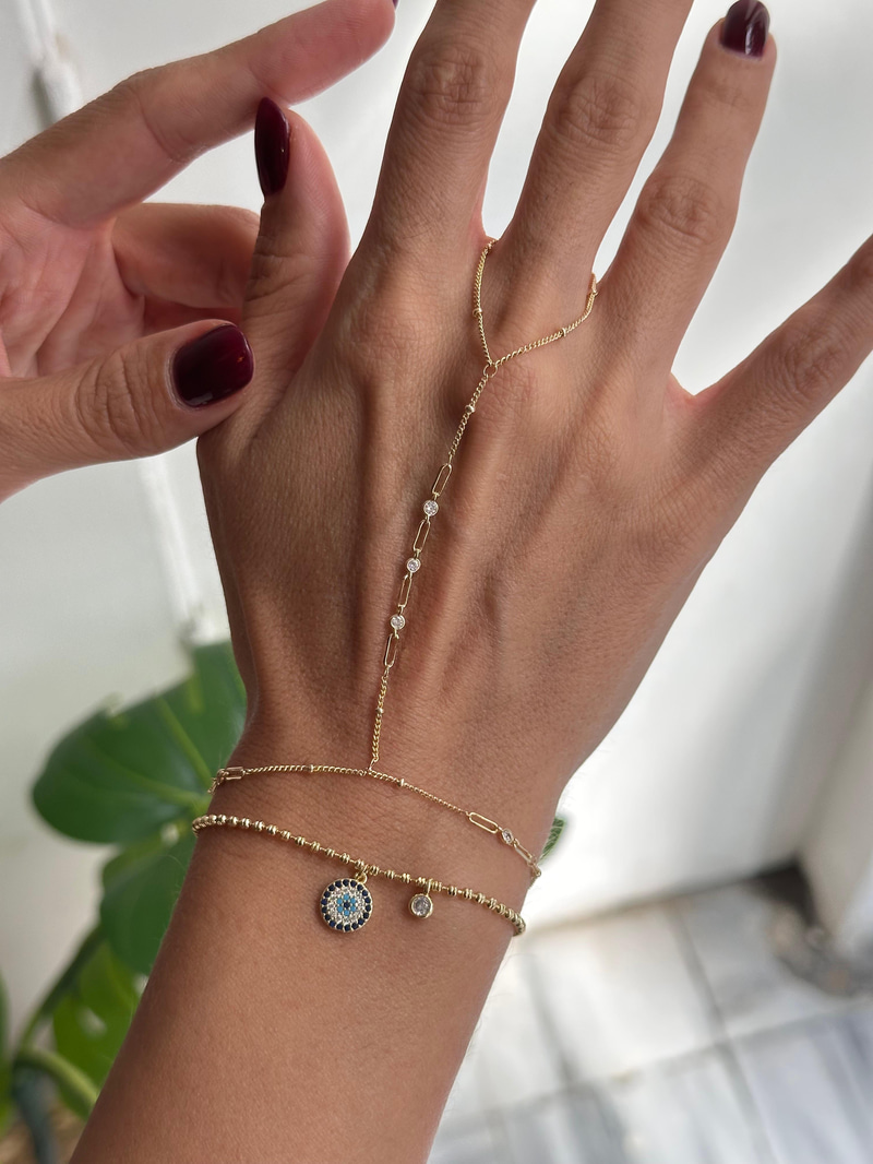 Altın Kaplama Minimal Kristal ve Topçuk Model Şahmeran Gold