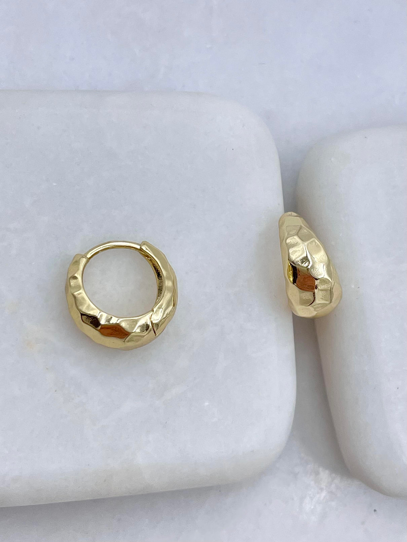 Özel Seri Mozaik Yansımalı Damla Küpe Gold