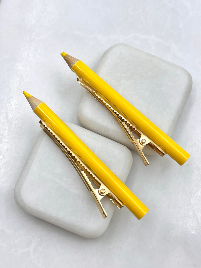 İkili Kalem Pens Toka Sarı
