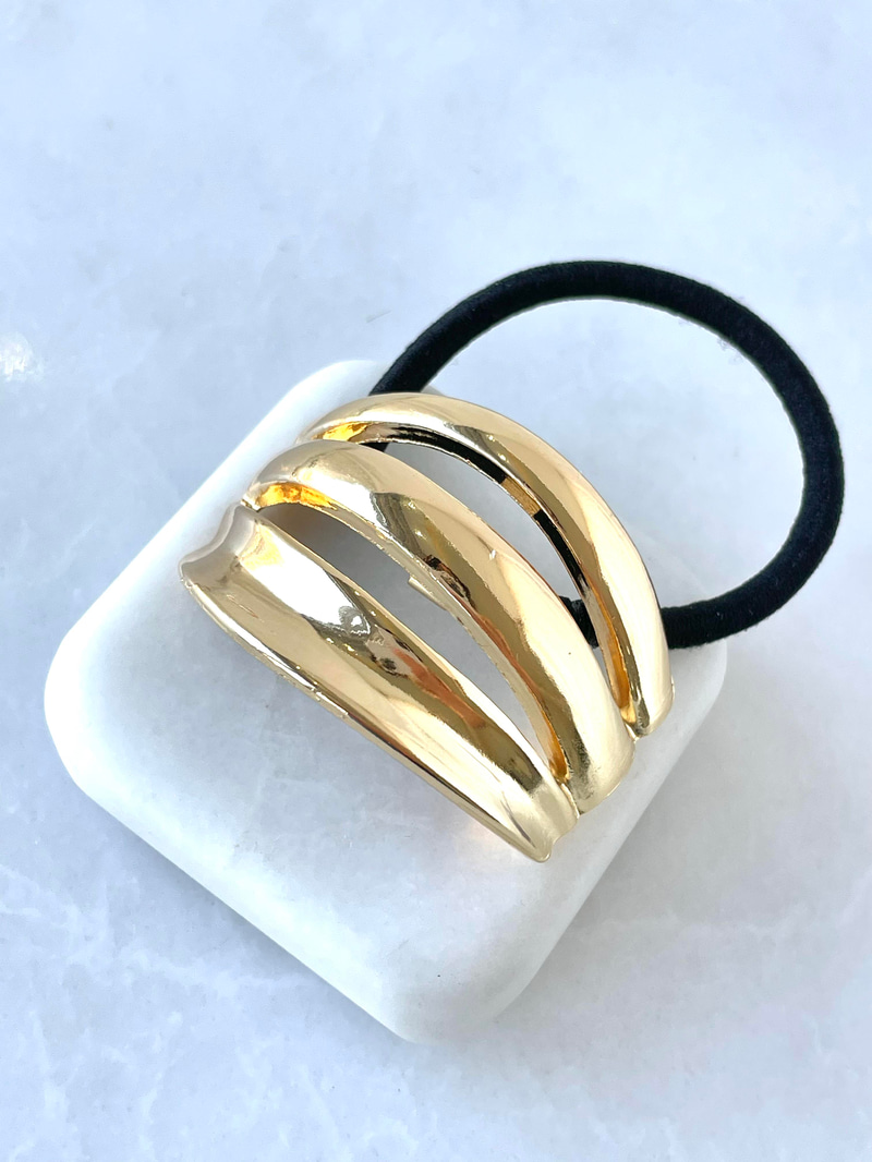 Üç Sıra Metal Toka Gold