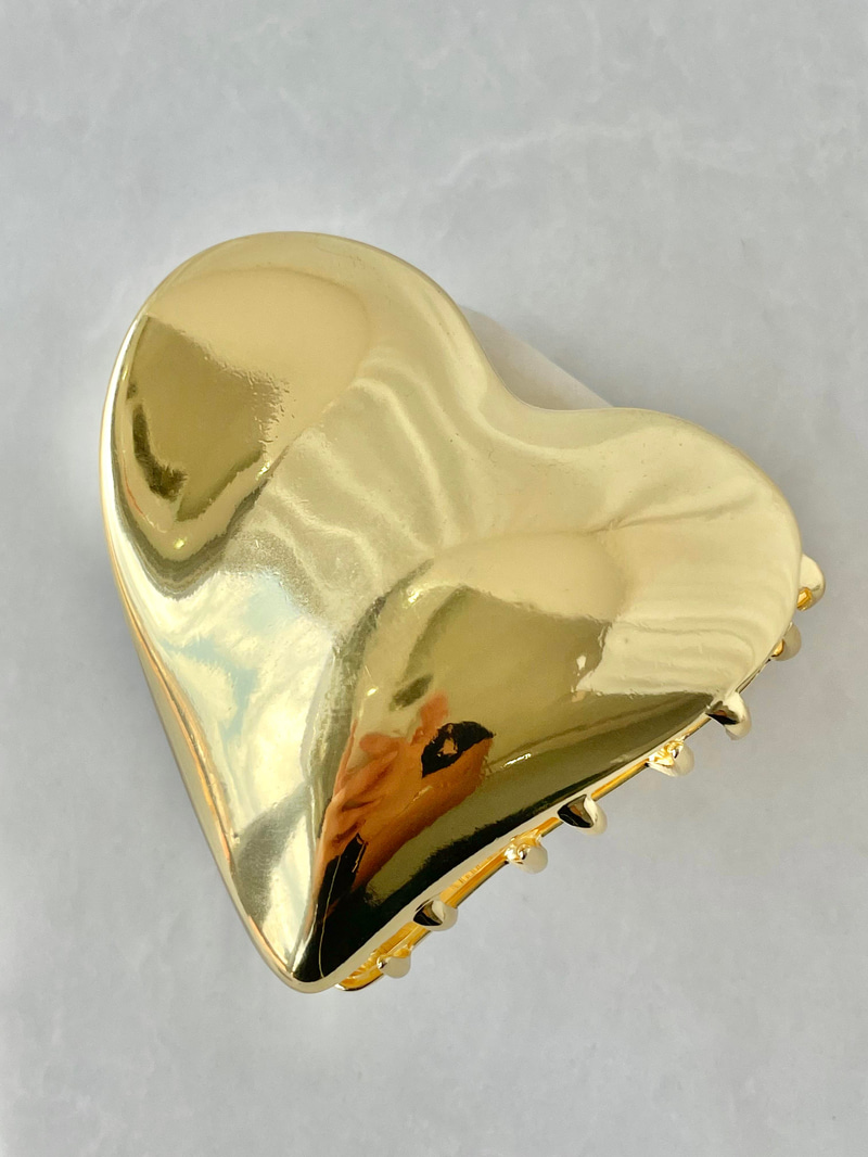 Bombeli Kalp Parlak Mandal Toka Gold