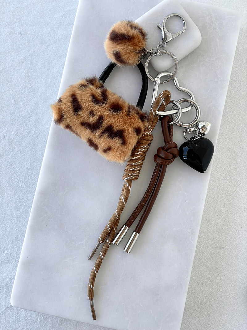 Peluş Leopar Çantalı Çanta Aksesuarı