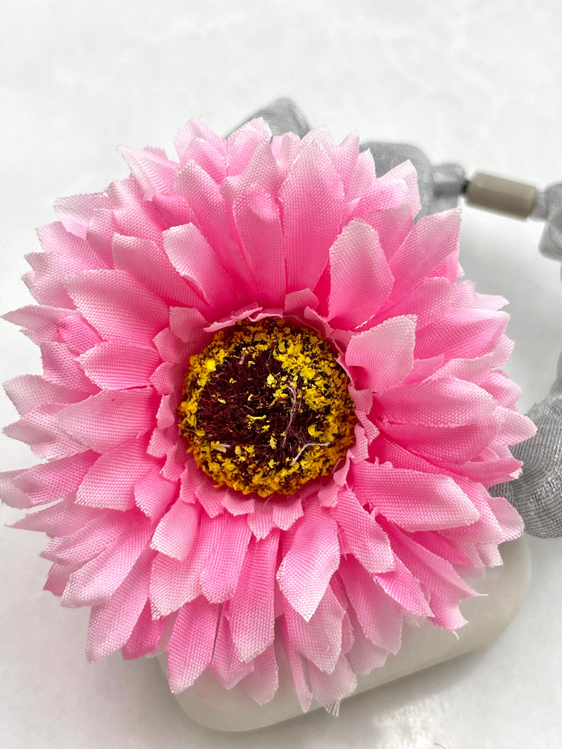 Kasımpatı Scrunchie Toka Pembe