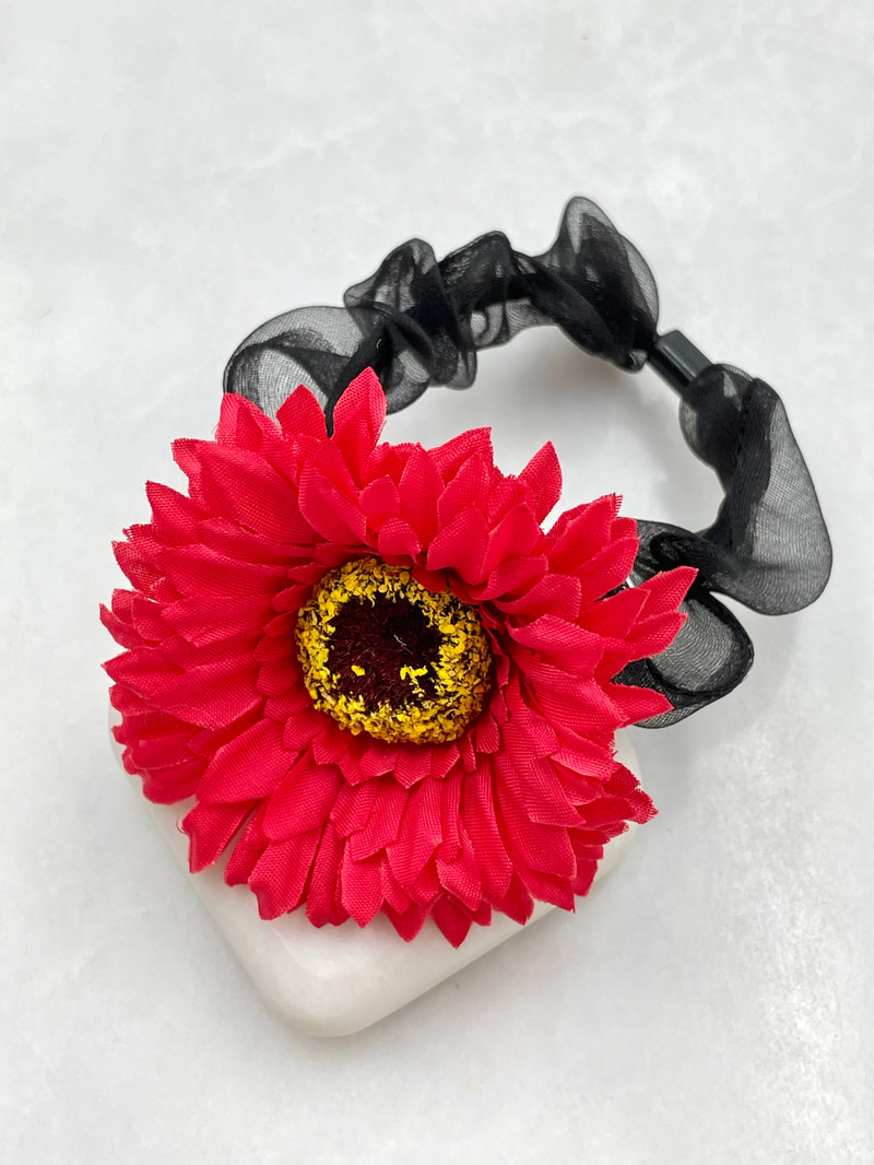 Kasımpatı Scrunchie Toka Kırmızı