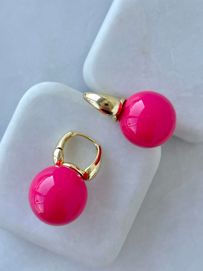 Damla Top Sallantılı Küpe Pembe