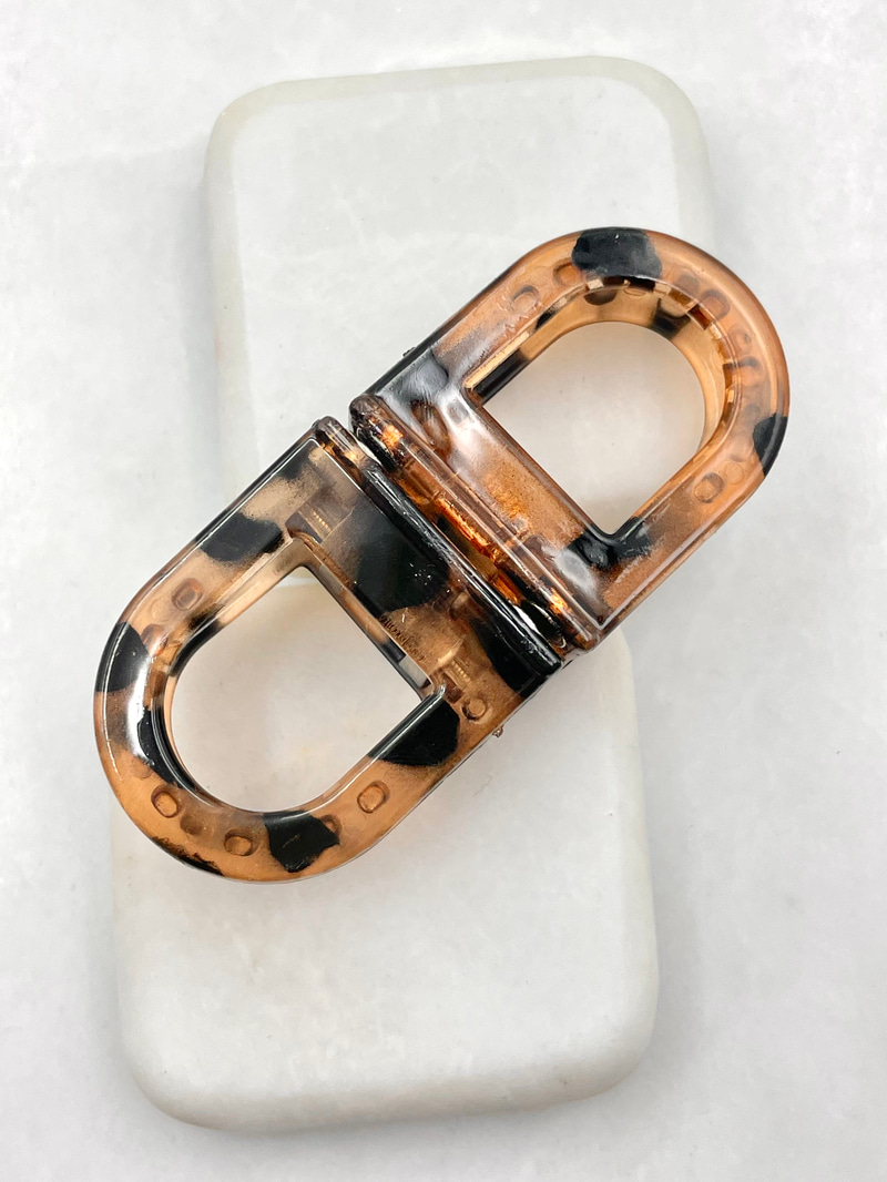 Leopar Desenli Magnet Lock Toka Kahve