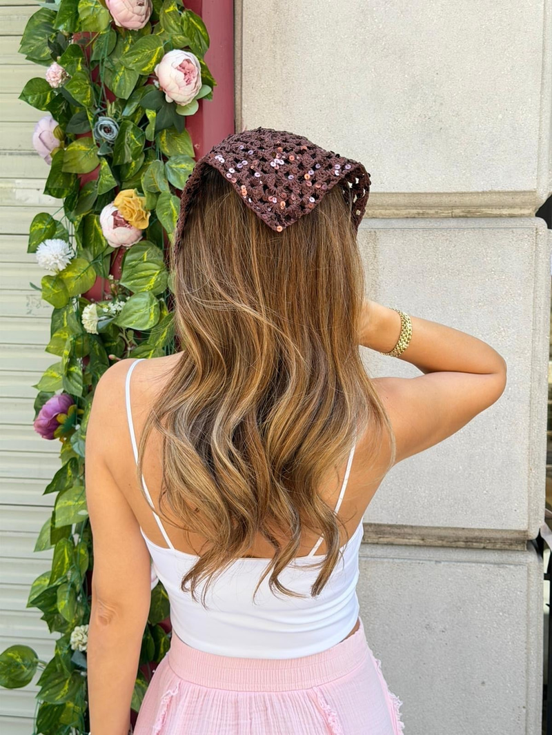 Pullu Bandana Kahve