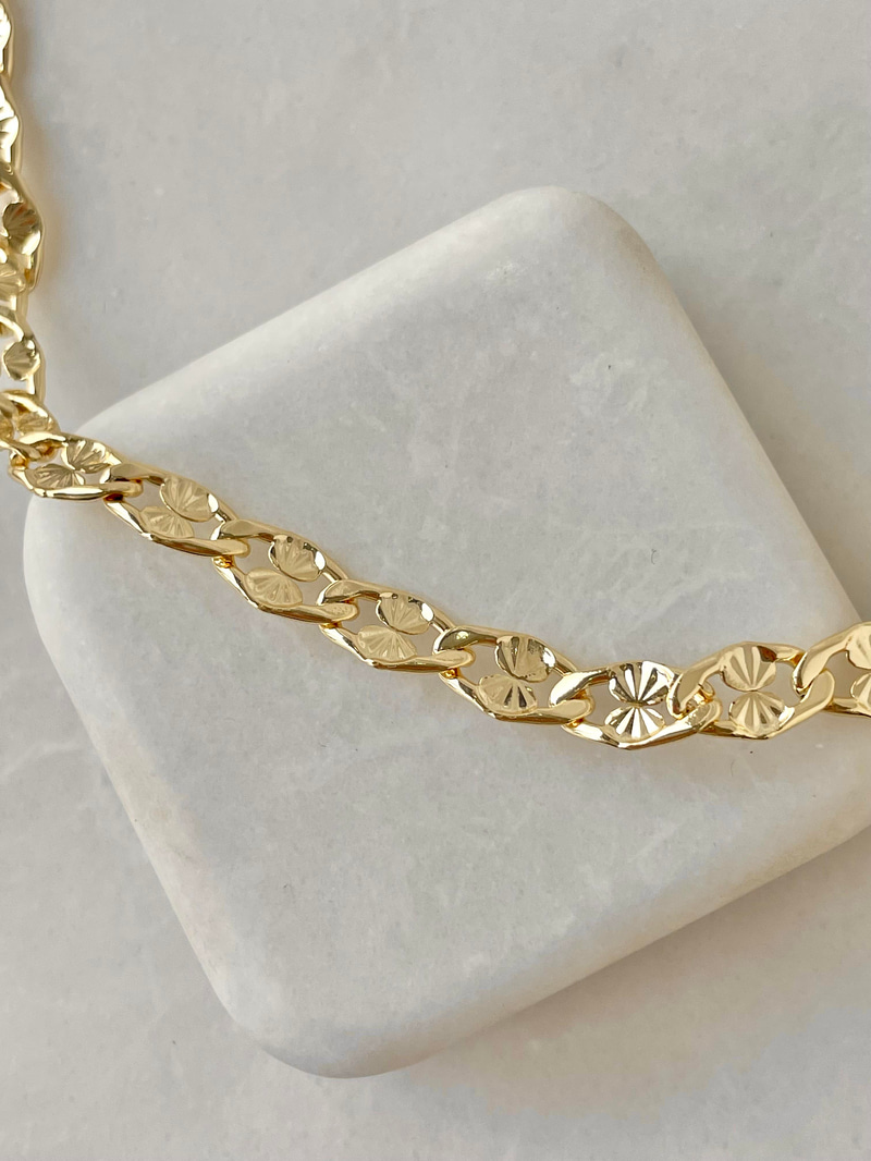 Lazer Kesim Dizi Kolye Gold